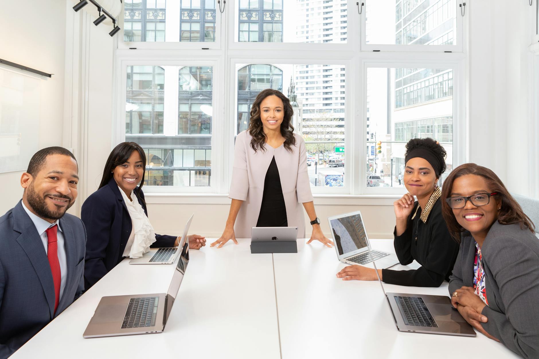group of people on a meeting